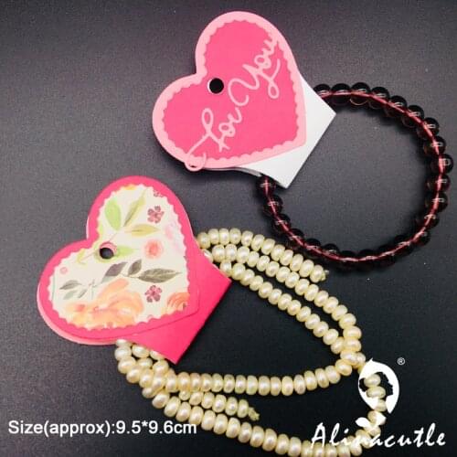 Metal Cutting die Heart Hang tag Die Cut Scrapbooking Paper Craft Handmade Card Punch Art Cutter Alinacutle