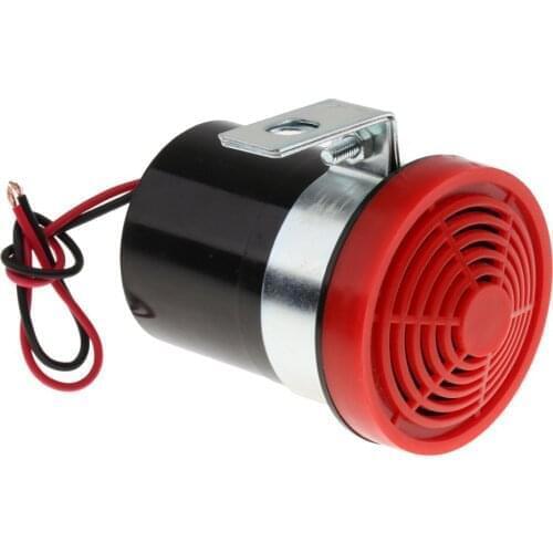 12V/24V Auto Car Backup Reversing Warning Siren Beep Sound Alarms Horns Waterproof Back Up Alarm Horn Red