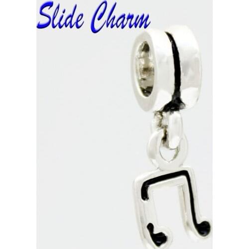 Free shipping DIY Fashion Jewelry European and American minimalist music symbol pendant charm beads fit Pandora bracelet