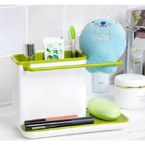 Sponge Holder Home Storage Shelf Dish Draining Sink Stands Tidy Utensils Towel Rack Bathroom Storage Rack Kitchen Organizer