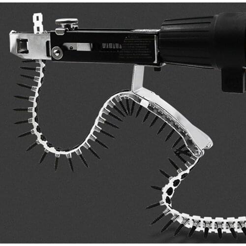 Chain Screw Tool Parts Drill Attachment with 50pcs Screws High Quality Woodworking Power Tool Screw Nail Chain