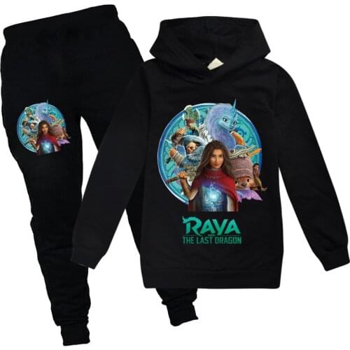 Kids Clothes Sets Girls Raya and The Last Dargon Tracksuit Spring Autumn Hoodies Pants Long Sleeve Sweatshirts Pullovers Outfits