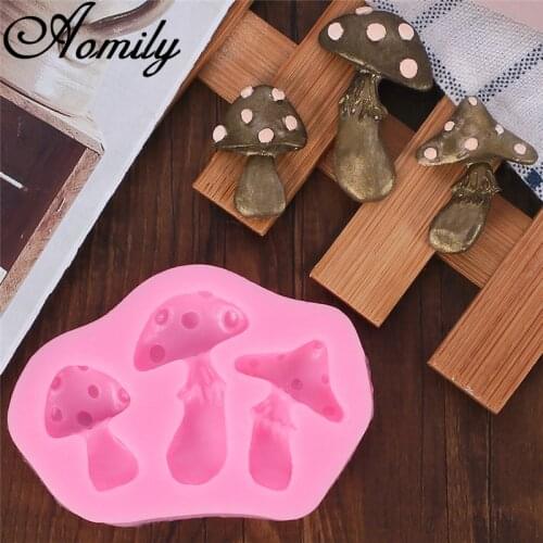 Aomily Mushroom Silicone Mold Cake Molds Fondant Mold Chocolate Mould Cake Decorating Baking Accessories Baking Tools for Cakes