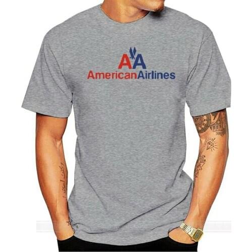 Cotton tshirt men summer fashion t-shirt euro size AA American Airlines airplane pilot t-shirt