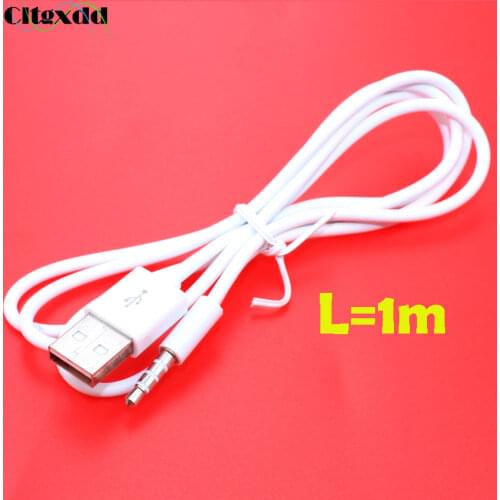 Cltgxdd 3.5mm AUX Audio Plug Jack to USB 2.0 Male Adapter Aux car mobile phone audio connector MP3 iPod charging data cable