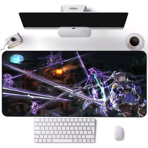 Pc gamer full computer cheap mouse pad anime black desk mat office gaming accessories keyboard pads carpet mats