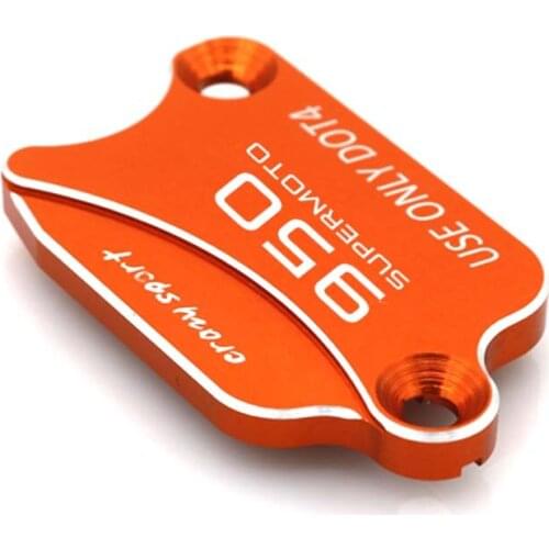 For KTM 950 SUPERMOTO 2005-2007 06 Rear Brake Cylinder Cover Reservoir Motocycle Accessories Oil Fluid Cap Tank Cup LOGO Orange