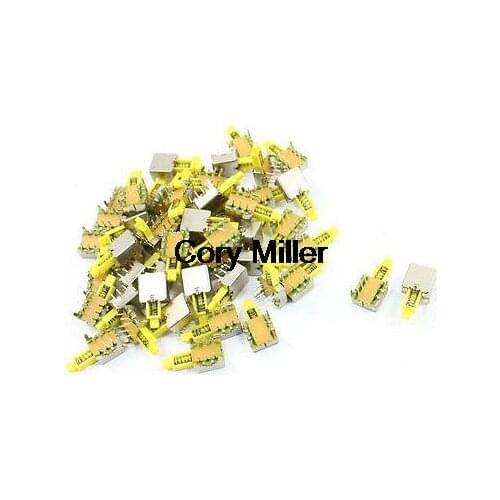 Momentary Yellow Button 6P Tact Switch for Radio 19 x 9 x 8mm A06H PS-22E05