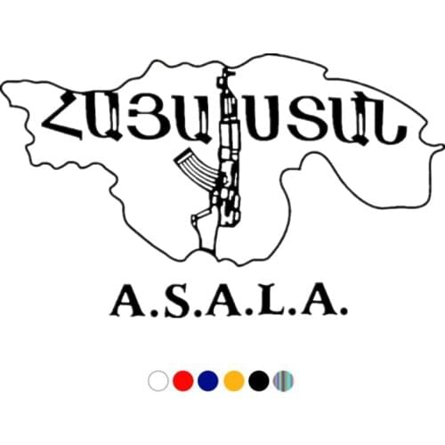 CS-11070# Various Sizes Die-Cut Vinyl Decal A.S.A.L.A Car Sticker Waterproof on Truck Bumper Rear Window