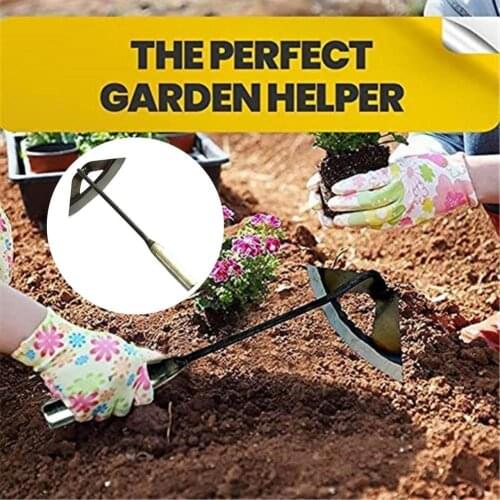 Small All-steel Hardened Hollow Hoe Handheld Weeding Rake Planting Vegetable Farm Garden Agriculture Tool Weeding Accessories