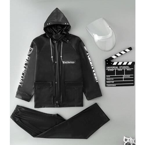 New Quality Waterproof Motorcycle Rain Suit Raincoat+Rain Pants Poncho Motorcycle Rain Jacket Motorbike Scooter Riding Rain Suit