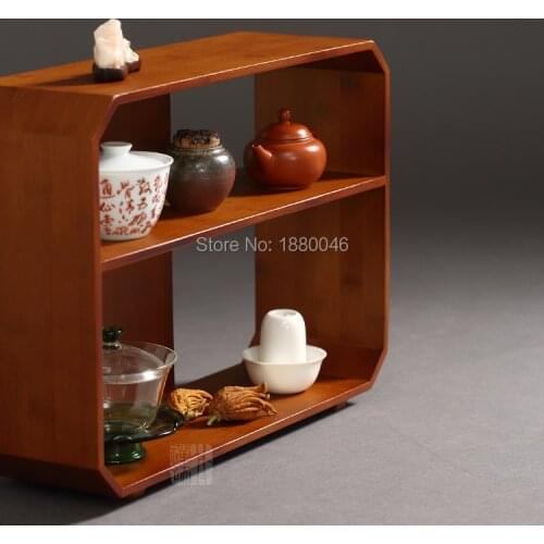New arrival Bamboo wood Tea Rack Teaware shelf teapot shelf Tea Trays Tea Saucer Chinese teacup collection Crafts display tray