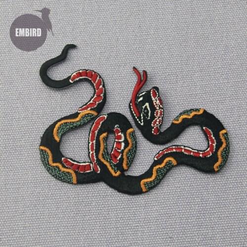 Embird patch Embroidered patches repair Pattern Snake ceo-friendly 3D patches for jackets iron on patch