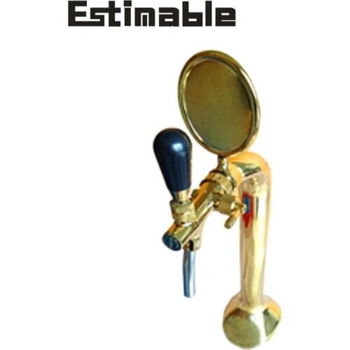 One tap Cobra design beer tower golden brass material PVD plated beer tower with cooling lines