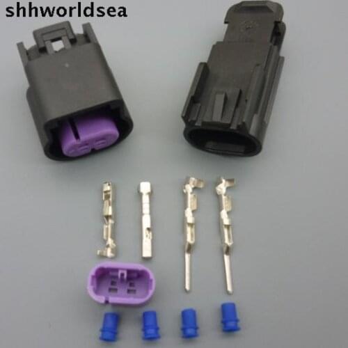 Shhworldsea 2 Pin Car Auto Oil pump Waterproof Electrical Wire Connector automotive wiring harness Plug 13510085 15326801