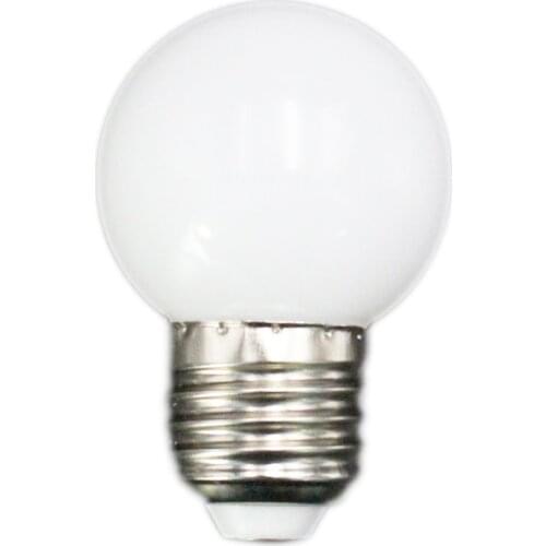 E27 Led Bulbs - E27 1w Pe Frosted Led Globe Colorful White/Red/Green/Blue/Ylellow Lamp 220v -1PCs(white)