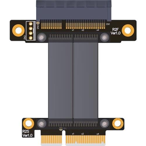 PCIe 3.0 x4 Male to Female Extension Cable R22SF PCI Express Gen3 Motherboard Graphics SSD RAID Extender Convertor Riser Card