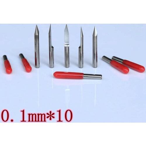 V-bit carbide alloy CNC engraving drill bit,0.1mm 10degree,carbide milling cutter micro-milling cutter for wood cutting machine