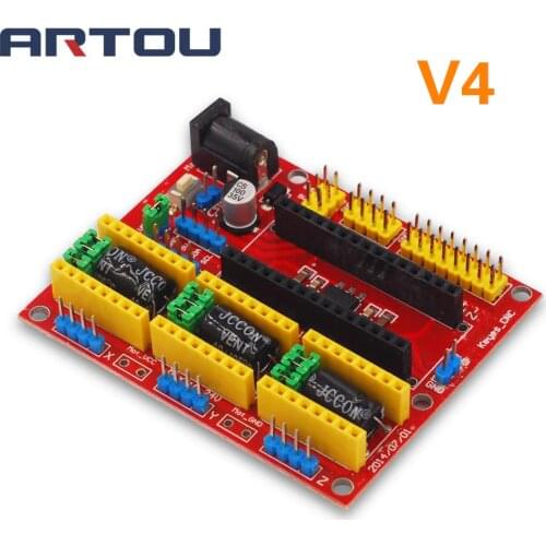 1PCS V4 Engraver 3D Printer CNC Shield Expansion Board A4988 Driver