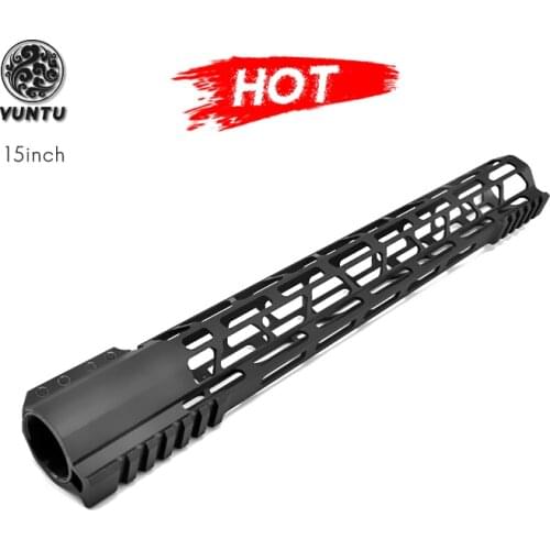 15'' AR15 M LOK Free Float .223(5.56) Top Rail Cut Ultra Light Handguard With Barrel Nut M4 Tactical Parts