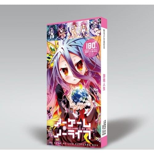 NO GAME NO LIFE ZERO Sora Shiro Dola Jibril Fanart 180PCS Postcard Post Cards Sticker Artbook Brochure Gift Cosplay Book Set New