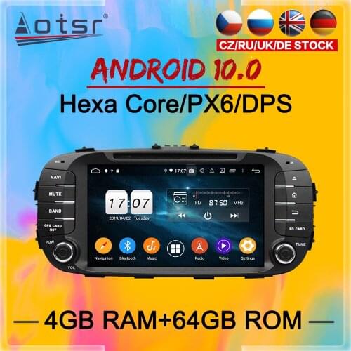 2 Din IPS Android 10 DSP Car Multimedia Player For Kia Soul 2014 2015 2016 2017 2018 GPS Navigation Audio Radio Stereo head unit