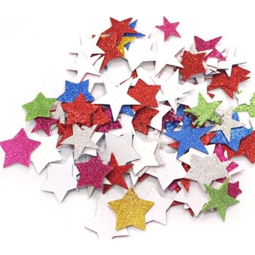 3D Stickers Toys Glitter Star Foam Stickers For Card Stitch Cardmaking Scrapbooking Pegatinas Room Naklejki Sticker Classic Toy