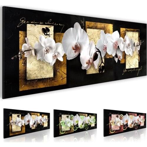 Diamond embroidery sale,Golden White Orchids Flowers,large diy diamond painting full drill square,5d mosaic wall decor JS4568