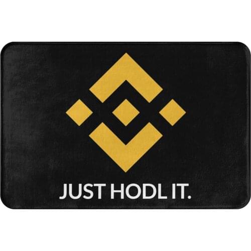 Binance Coin Crypto Miners Non-slip Doormat BNB Hodl Bath Kitchen Mat Outdoor Carpet Flannel Pattern Decor