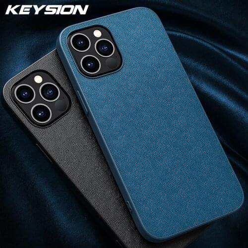 KEYSION PU Leather Case for iPhone 12 Pro Max Matte Back Phone Cover for iPhone 12 mini 11 Pro Max X XS XR 8 7 Plus SE 2020 New