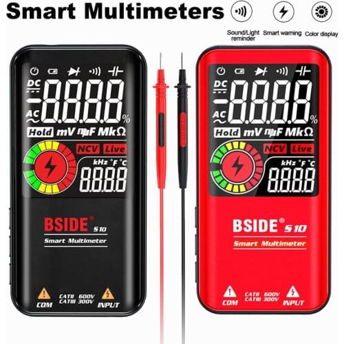BSIDE S11/S10 Digital Smart Multimeter LCD 9999 Counts Smart DC AC Voltage Capacitor Tester Ohm Diode NCV Hz Multimeter Tools