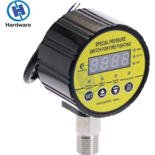 Digital Pressure Gauge Air Compressor Pressure Switch Mpa PSI Gauge 1/2'' Thread DC12V DC24V AC220V Digital