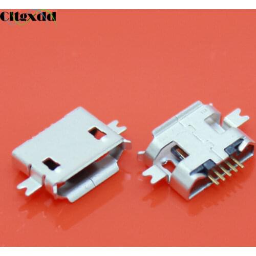 Cltgxdd 500Pcs Micro USB Connector 5Pin Female 1.0 Charging Port for Tablet Mobile Notebook Mciro USB Jack Socket