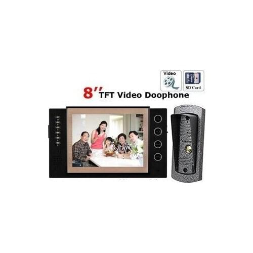 8"color video door phone , with SD card deck, record function nightvision, taking photos,three installation for camera 1 to 1