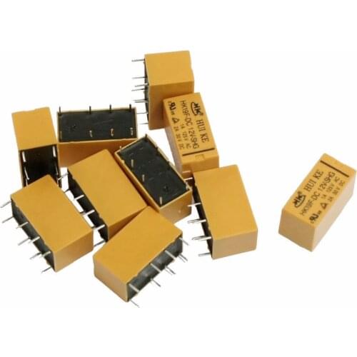 DC 5V/9V/12V/24V Coil DPDT 8 Pin Electromagnetic Relays PCB Type HK19F 2NO 2NC