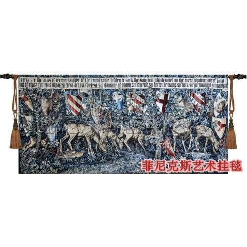Classic Medieval designs the holy grail series - Deer and Shield Home decorative textile wall hanging tapestry PT-27