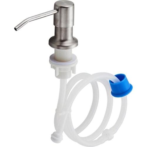 304 Stainless Steel Sink Soap Dispenser Pump Head Extension Silicone Tube For Kitchen Bathroom Washing Cleaning Soap Dispenser