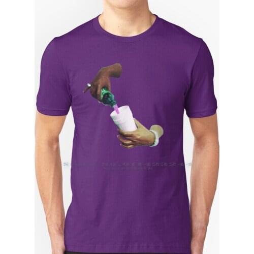 Lean T Shirt 100% Pure Cotton Purp Lean Purple Codeine Sippin Yam Trill Dirty Sprite Hip Hop Rap Mumble New School Syrup