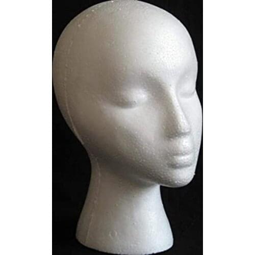 Foam Head Practical Mannequin Head Dummy Head Female Head Model Hat Wig Glasses Convenient Prop Display