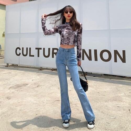 Женские джинсы клеш GUUZYUVIZ China At AliExpress