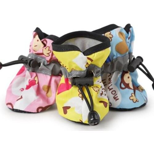 Jopet Pet Shose Waterproof shoes Soft Sole Shoes Rain Boots Dog Shoes For Teddy Chihuahua Dogs Paw Care Pet Supplies
