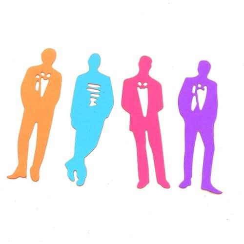 Julyarts 4pcs Human Card Making Supplies Craft Scrapbooking Photo Album Card Embossing Paper DIY Crafts