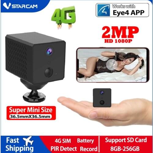 Vstarcam 4G Battery Mini Camera 1080P 4G IP Camera 2600mAh Battery Camera Wifi mini Camera IR Night Surveillance Security Camera