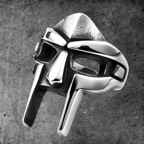 Retro 316L Stainless Steel Mens Rings Punk Style Egyptian Pharaoh Mask Male Ring Accessories Jewelry For Male Party Best Gift