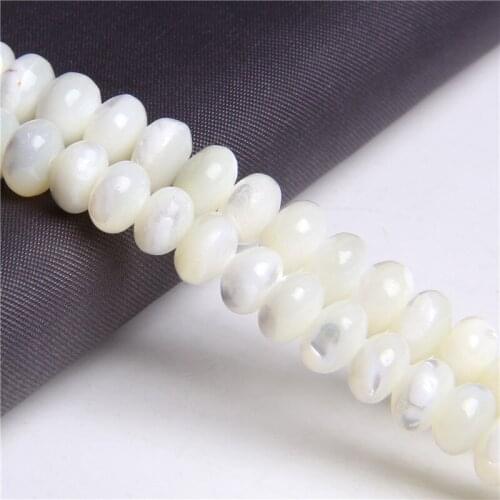 Natural Mother of Pearl Shell Flat Round Beads Trochus Wheel Shape Shell Spacer Original Beads For Jewelry DIY 15" Full Strand