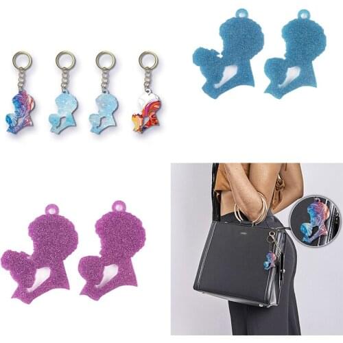 Mother-child Keychain Crystal Epoxy Resin Mold Mothers Day 1PCS DIY Pendant