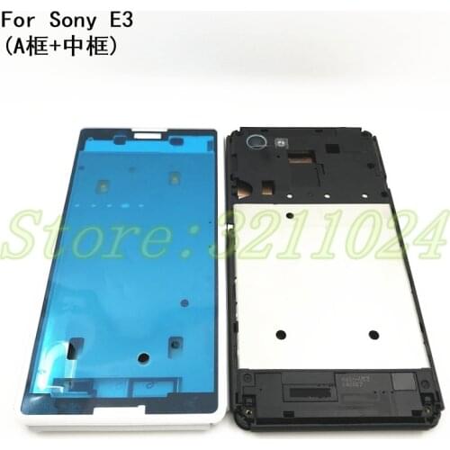 Front Mid Frame Plate Bezel For Sony Xperia E3 D2203 D2206 D2202 LCD Middle Chasis Frame Plate Replacement