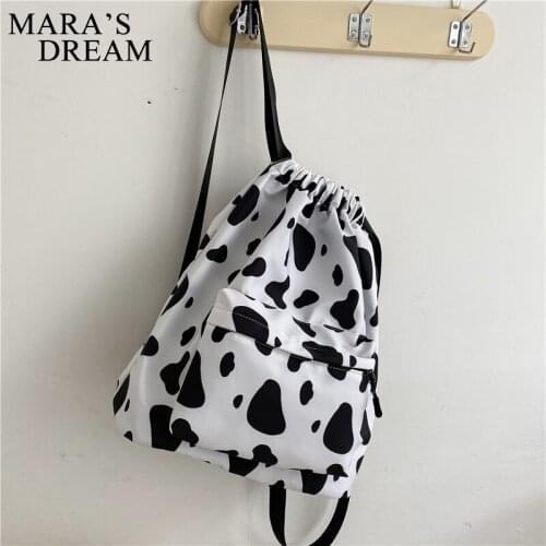 Maras Dream Casual Women Nylon Backpack Cow Pattern School Bag For School Teenagers Girls Children Backpacks Travel Bag Lovely