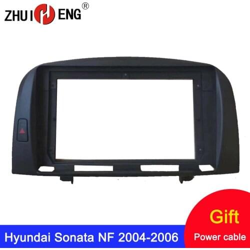 ZHUIHENG 2 Din Car Radio Fascia frame for Hyundai Sonata NF 2004-2006 car DVD navi Panel Dash Kit Installation Frame Trim Bezel