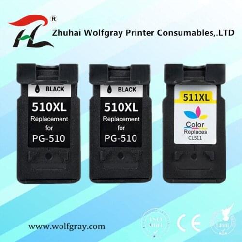 Compatible PG510 CL511 Ink Cartridge for Canon PG 510 510XL for MP280 MP480 MP490 MP240 MP250 MP260 MP270 IP2700 printer